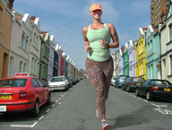giantess collage smiling streets top jogger trainers leopard_pants polo_hat