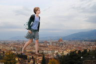 giantess collage skirt dress short_hair town emma_watson bag docop hermione grey_clouds