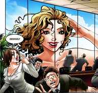 drawing giantess mega blonde color office skyscraper looking_in