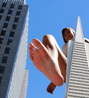 giantess collage feet city soles low_angle asian sky sunny raised_foot san_francisco