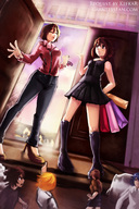 drawing color anime shrunken_men shrunken_woman giantessfan
