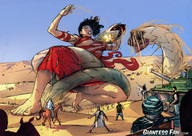 drawing giantess color anime desert tank snake fighting sand giantessfan