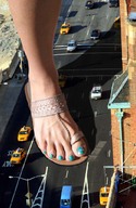 giantess collage feet city traffic sandals streets vehicles sunny blue_nails