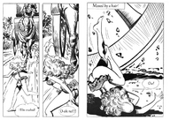 drawing blonde comic monochrome anime story horse shrunken_woman zora