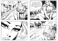 drawing blonde comic monochrome anime story shrunken_woman zora