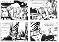 drawing blonde comic monochrome giant story shrunken_woman zora