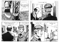 drawing blonde comic monochrome giant story shrunken_woman zora