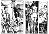 drawing blonde comic monochrome giant story shrunken_woman zora