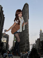 breasts giantess collage city mega brunette story street boots new_york_city docop debby_ryan drg scarf flatirons_building