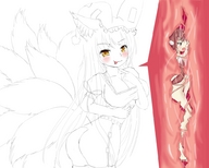 drawing vore anime shrunken_woman throat swallowed pencil_drawing