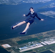 giantess black_hair water high_heels asian business_woman