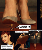 crush collage high_heels short_hair shrunken_man lilipucien nonna