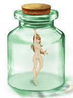 drawing nude anime scared shrunken_woman entrapment captured jar