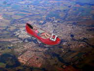 giantess collage landscape city mega blonde shoes in_shoe encolhido jenni_czech downward_angle