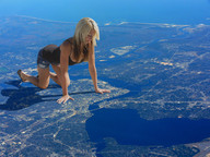 giantess crush collage giga city mega blonde destruction skirt high_heels jeans hand legs venomm