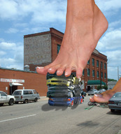 collage toes barefoot buildings street unknown_artist sky manicure vehicle_crush giantess_feet stacked