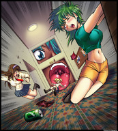 breasts drawing giantess karbo vore color tongue anime uniform falling