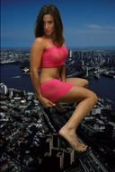 giantess crush collage feet city high_heels brunette legs vehicles looking_at_viewer