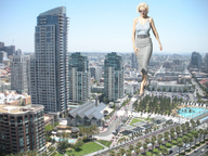 giantess crush blonde destruction cars high_heels dress christina_aguilera