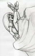 drawing vore clothed shrunken_woman