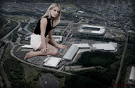 collage mega blonde barefoot stadium sitting gtsmaster6 parking_lot looking_at_viewer