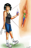 drawing giantess color sweat torture workout shrunken_woman entrapment cruel celinda maryluz brainwashedonline armpits