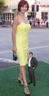 collage brunette posing shrunken_men sandals pedicure celebrities green_carpet streetcorner