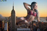 giantess crush collage city mega blonde swimsuit destruction butt_crush sitting legs airplane beregous new_york_city empire_state_building aryane_steinkopf