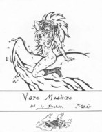drawing nude vore monochrome tongue anime shrunken_woman panels inked sinclair