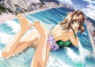 gentle nude pussy blushing color water anime beach_resort