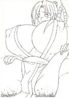 crush giga city mega monochrome butt destruction butt_crush anime pencil_drawing