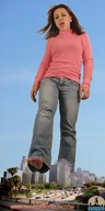 giantess collage city barefoot jeans brunette giantess_katelyn highway shadester