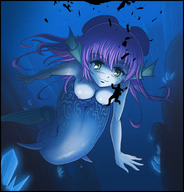 breasts drawing giantess karbo color green_eyes mermaid underwater diver