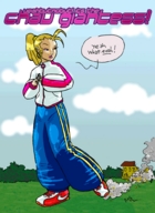 drawing giantess crush blonde color destruction anime jeans sneakers mia chav snobby
