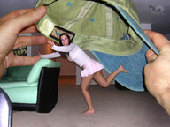 collage black_hair giant scared hand swattr running_away cap
