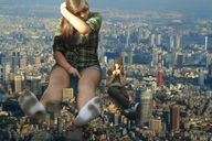 giantess collage city mega multiple_sizes sitting giantesses tokyo dirty_socks