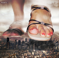 crush collage feet city mega sandals pink_nails