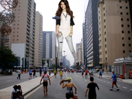 giantess collage city black_hair clothed buildings smiling people streets victoria_justice insetosonhador