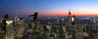 giantess collage city shoes asian running skyscraper night