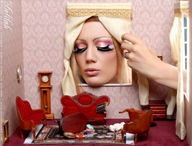 giantess blonde hand dollhouse furniture