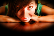 brunette smiling face point_of_view looking_at_viewer