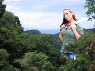 giantess collage landscape clothed brunette clouds outdoors sky tattoo trees
