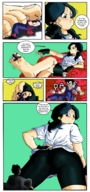 drawing crush feet color anime shrunken_men sitting foot_slave smelly dragonballz