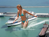 collage blonde swimsuit water wonderslug cruise_ship wake harbour splashing kristen_bell