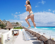 collage city mega blonde swimsuit beach ocean wet wonderslug people sky sunny holiday_resort wet_hair kristen_bell