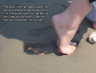 crush beach barefoot shrunken_men sand under_foot giantess_feet