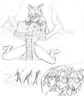 drawing giantess blushing mega monochrome embarrassed liru magipoka sucht17 tree dog_girl