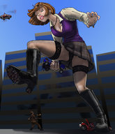 crush panties feet manga city color clothed skirt anime blood domination gore boots vehicles boot_crush necklace vehicle_crush