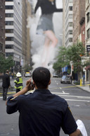 giantess collage city skirt traffic police legs people between_buildings clouds_of_dust