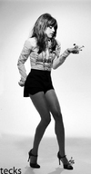 collage monochrome handheld high_heels shrunken_men short_skirt tecks captured white_shirt